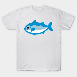 Blue Tuna Fish Emoticon T-Shirt